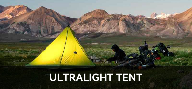 Ultralight tent in the mountains
